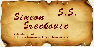 Simeon Srećković vizit kartica